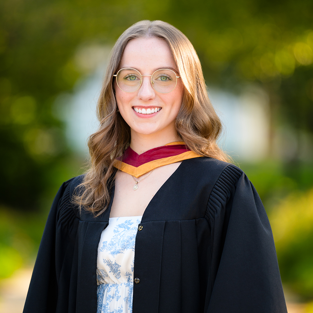 Katherine in grad gown