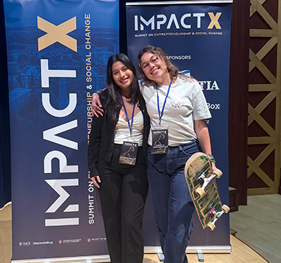 Image for STUdents Nicole Vera and Gabriella Mascarenhas Place in the Top 3 at Impact X Summit with their Social Enterprises 